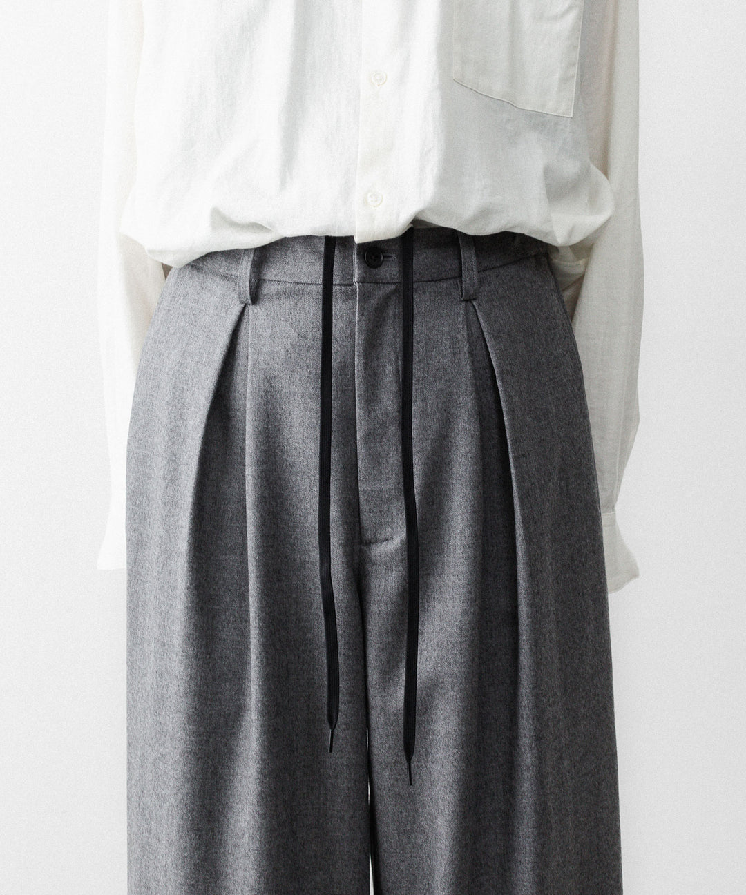 ssstein(シュタイン)のWOOL FLANNEL EASY WIDE TROUSERS - GREYの公式通販サイトsession福岡セレクトショップ
