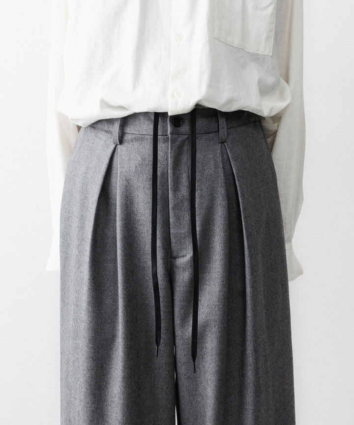 ssstein(シュタイン)のWOOL FLANNEL EASY WIDE TROUSERS - GREYの公式通販サイトsession福岡セレクトショップ