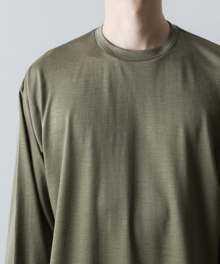 【INTÉRIM】    EXTRA FINE MERINO WOOL JERSEY L/S TEE - SAGE