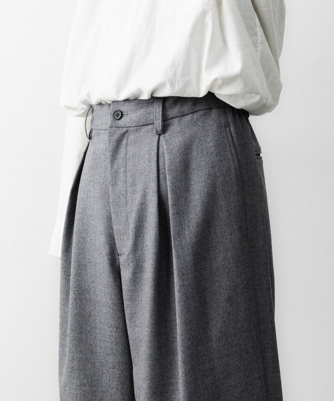 ssstein(シュタイン)のWOOL FLANNEL EASY WIDE TROUSERS - GREYの公式通販サイトsession福岡セレクトショップ