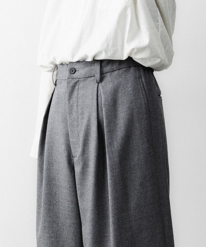 ssstein(シュタイン)のWOOL FLANNEL EASY WIDE TROUSERS - GREYの公式通販サイトsession福岡セレクトショップ