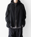 【OPPOSE DUALITY】SHORT PARKA LINEN - BLACK