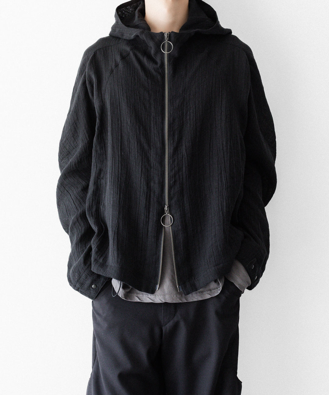 OPPOSE DUALITY オポーズデュアリティのSHORT PARKA LINENのBLACK
公式通販サイトsession福岡セレクトショップ