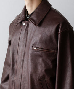 ssstein / シュタイン】COW LEATHER VINTAGE ZIP JACKET - BROWN