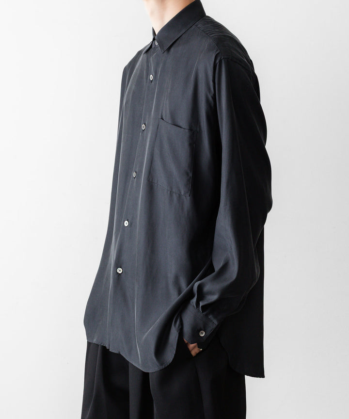 ssstein(シュタイン)のCUPRO TWILL OVERSIZED LS SHIRT - BLACKの公式通販サイトsession福岡セレクトショップ