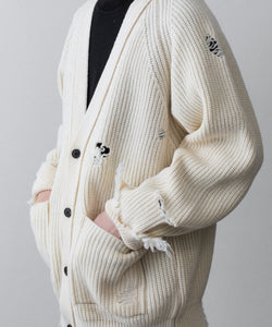 ssstein / シュタイン】MILLED DAMAGE KNIT CARDIGAN - OFF | 公式通販