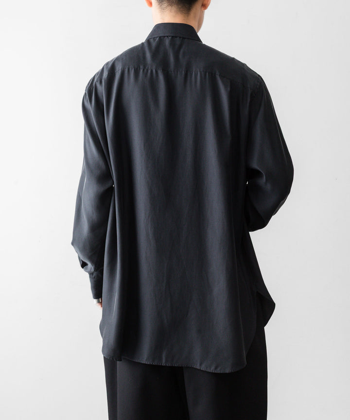 ssstein(シュタイン)のCUPRO TWILL OVERSIZED LS SHIRT - BLACKの公式通販サイトsession福岡セレクトショップ