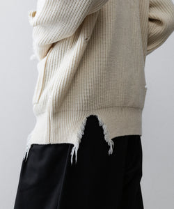 ssstein / シュタイン】MILLED DAMAGE KNIT CARDIGAN - OFF | 公式通販