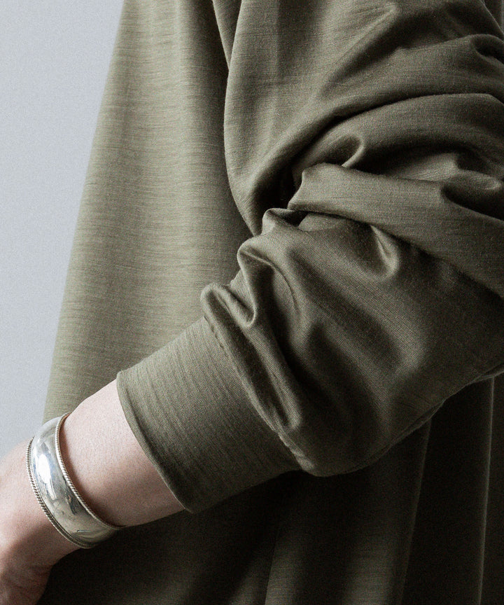 【INTÉRIM】    EXTRA FINE MERINO WOOL JERSEY L/S TEE - SAGE