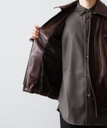 画像をギャラリービューアに読み込む, ssstein(シュタイン)のCOW LEATHER VINTAGE ZIP JACKET - BROWNの公式通販サイトsession福岡セレクトショップ
