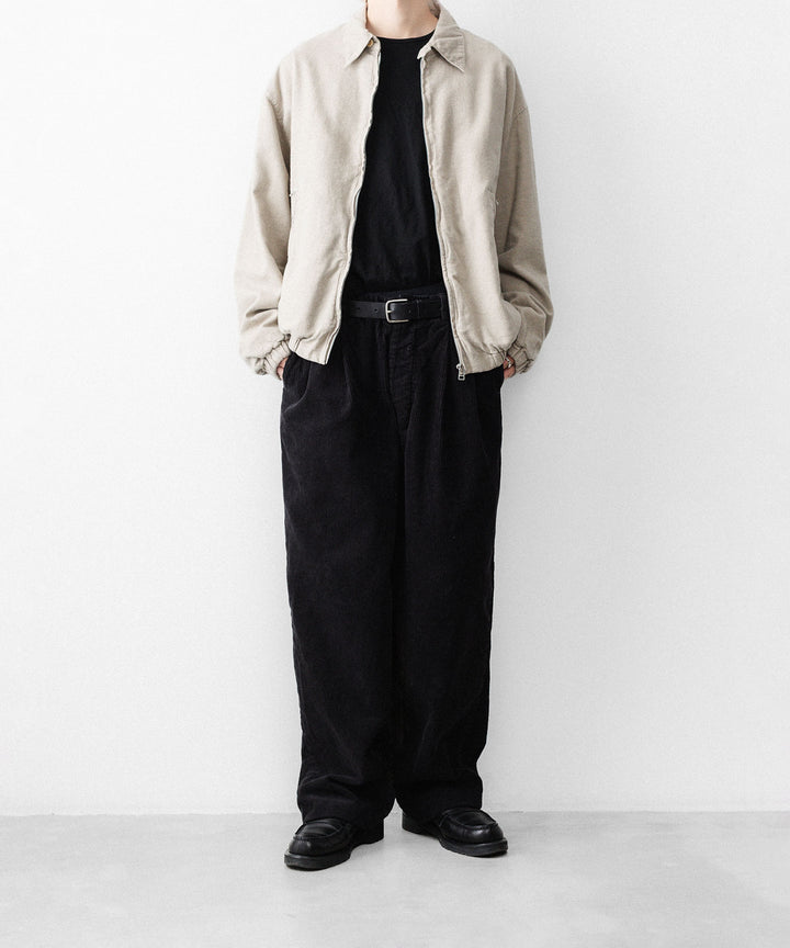 concause-コンコースのCORDUROY WIDE TAPERED SLACKSのBLACK公式通販サイトsession福岡セレクトショップ