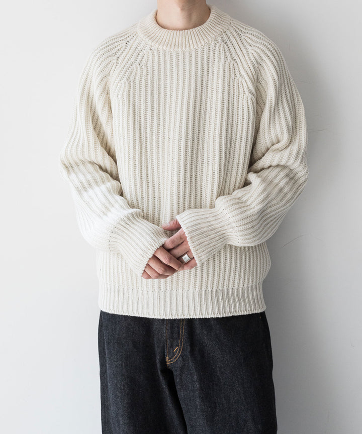 【INTÉRIM】インテリム 23AW 60s 3GG RAGLAN FISHERMAN SWEATER CREW - OFF sessionセッション福岡セレクトショップ 公式通販サイト
