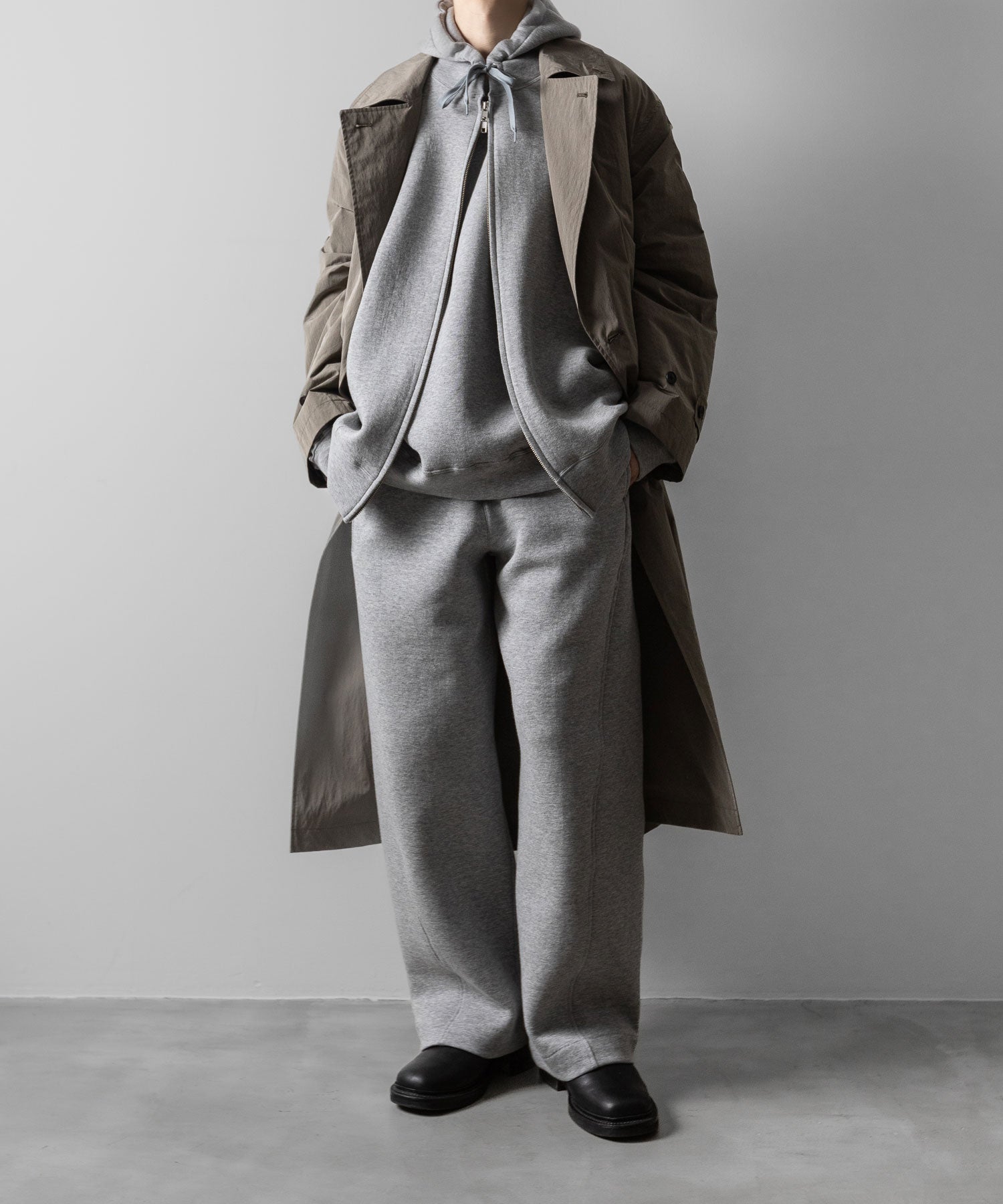 ssstein(シュタイン)のCOTTON DOUBLE KNIT TWIST SEAM PANTS - TOP GREYの公式通販サイトsession福岡セレクトショップ