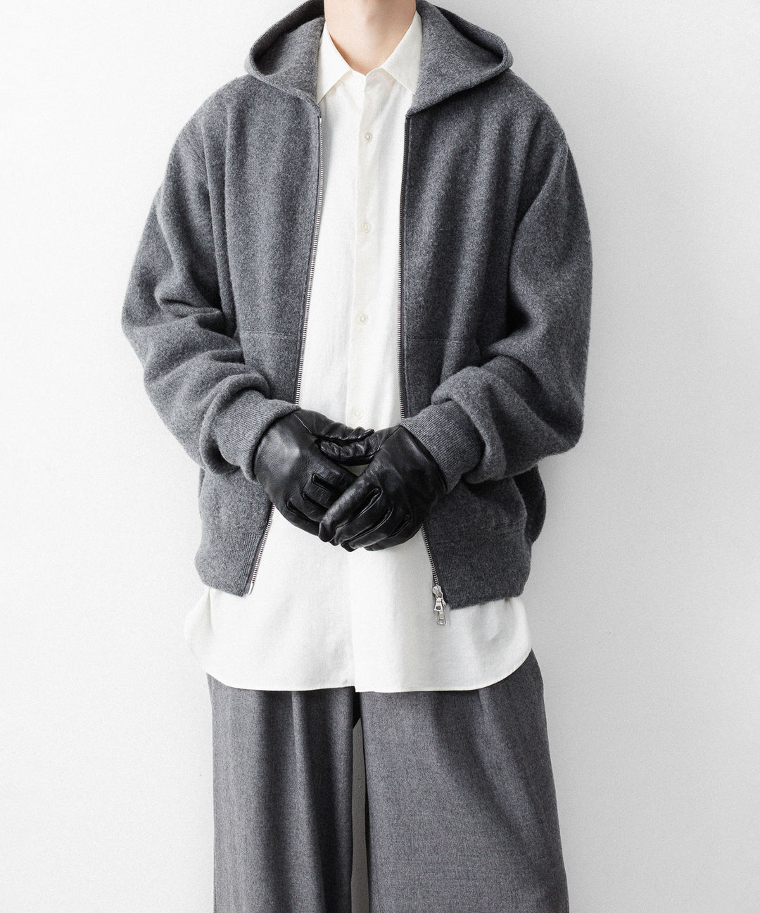 ssstein(シュタイン)のSUPER FINE WOOL MILLED KNIT HOOD JACKET - GREYの公式通販サイトsession福岡セレクトショップ
