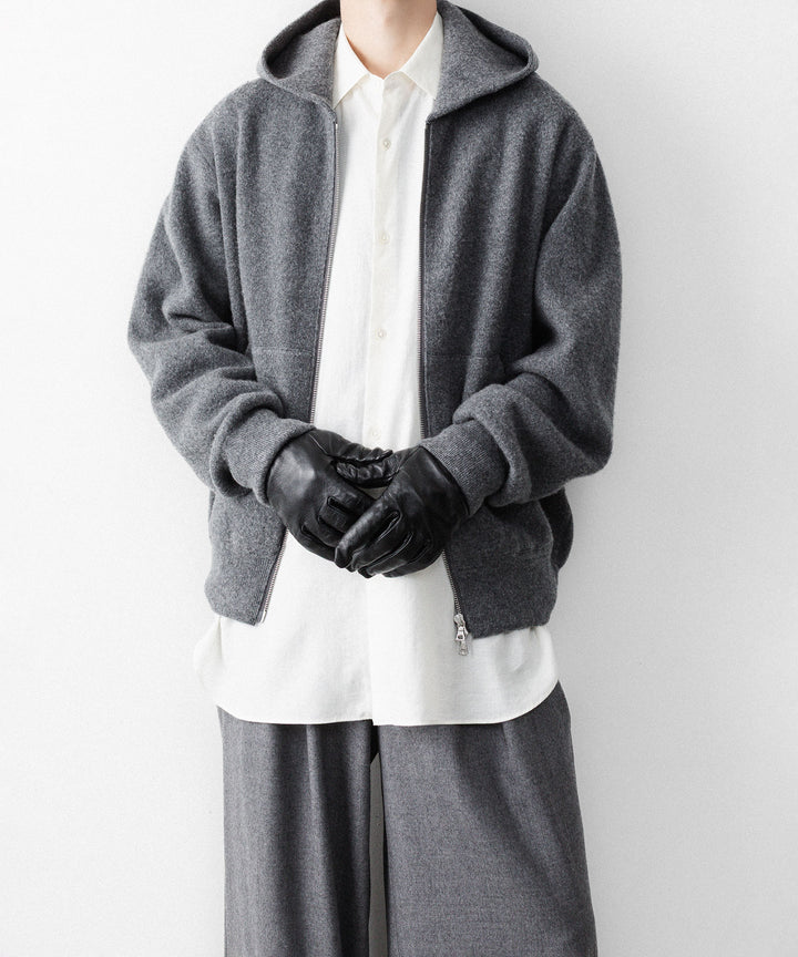 ssstein(シュタイン)のSUPER FINE WOOL MILLED KNIT HOOD JACKET - GREYの公式通販サイトsession福岡セレクトショップ