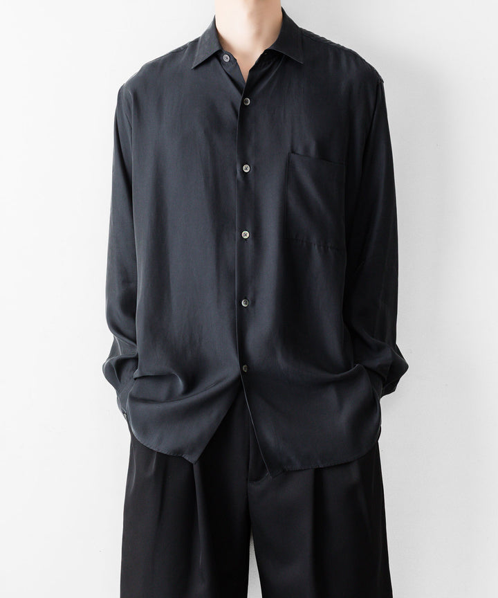 ssstein(シュタイン)のCUPRO TWILL OVERSIZED LS SHIRT - BLACKの公式通販サイトsession福岡セレクトショップ