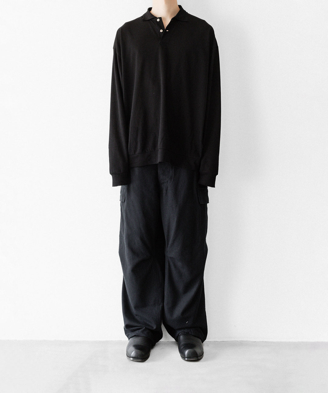 INTÉRIM インテリムのSILK NOIL JANGLE FATIGUE TROUSERのBLACK 公式通販サイトsession福岡セレクトショップ