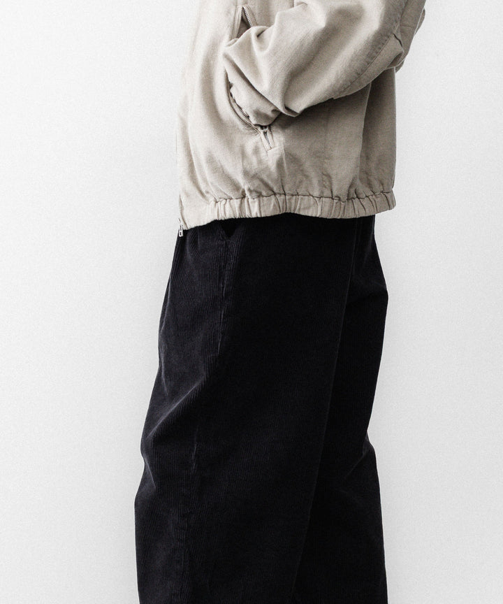 concause-コンコースのCORDUROY WIDE TAPERED SLACKSのBLACK公式通販サイトsession福岡セレクトショップ