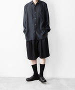 画像をギャラリービューアに読み込む, ssstein(シュタイン)のWIDE EASY SHORT TROUSERS - BLACKの公式通販サイトsession福岡セレクトショップ
