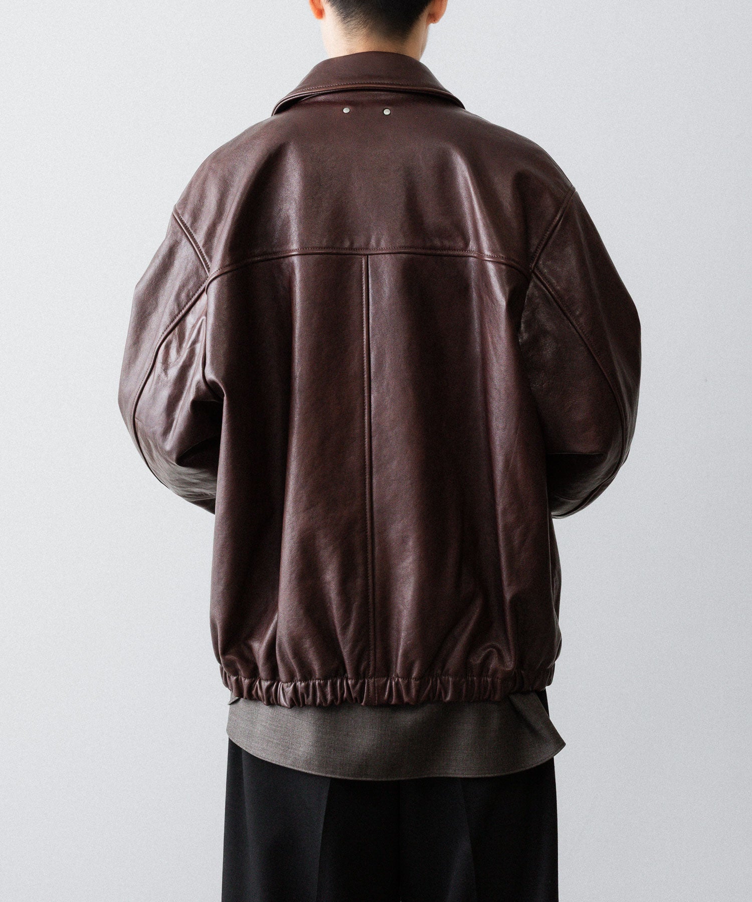 ssstein / シュタイン】COW LEATHER VINTAGE ZIP JACKET - BROWN