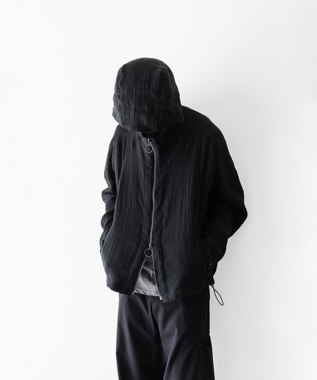 OPPOSE DUALITY オポーズデュアリティのSHORT PARKA LINENのBLACK 公式通販サイトsession福岡セレクトショップ