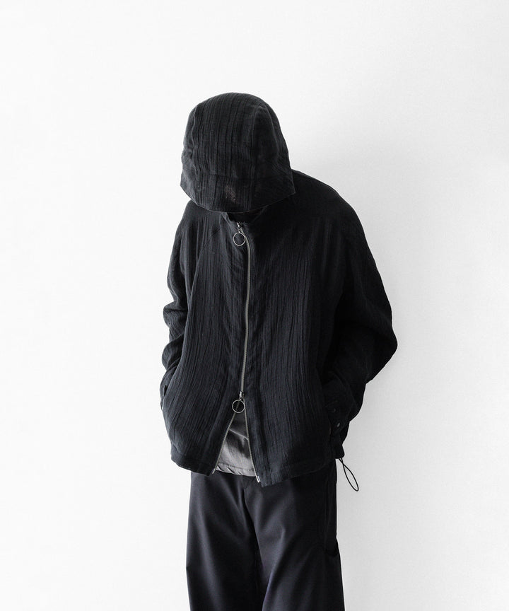 OPPOSE DUALITY オポーズデュアリティのSHORT PARKA LINENのBLACK 公式通販サイトsession福岡セレクトショップ