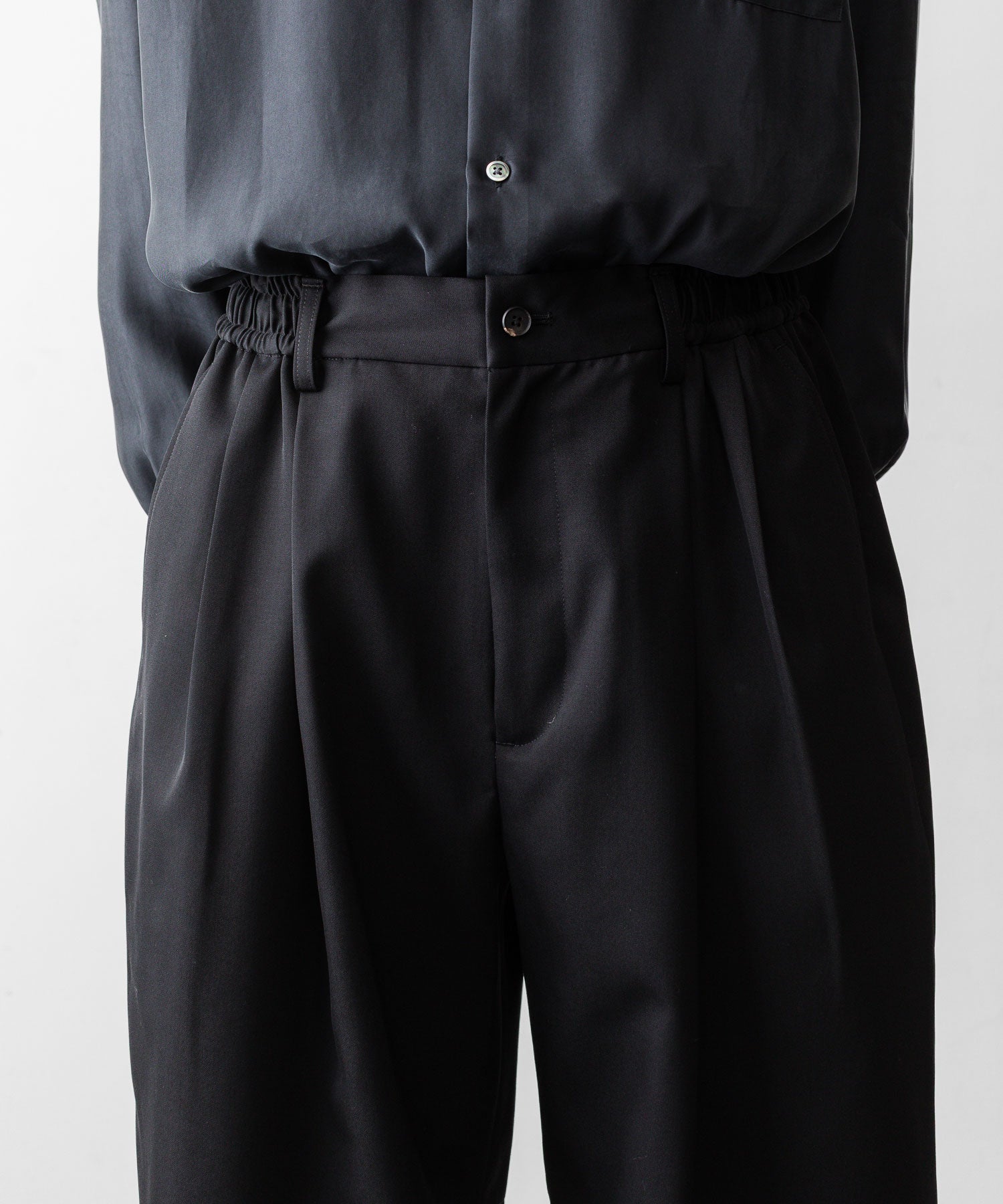 ssstein / シュタイン】WIDE EASY SHORT TROUSERS - BLACK | 公式通販