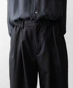 画像をギャラリービューアに読み込む, ssstein(シュタイン)のWIDE EASY SHORT TROUSERS - BLACKの公式通販サイトsession福岡セレクトショップ
