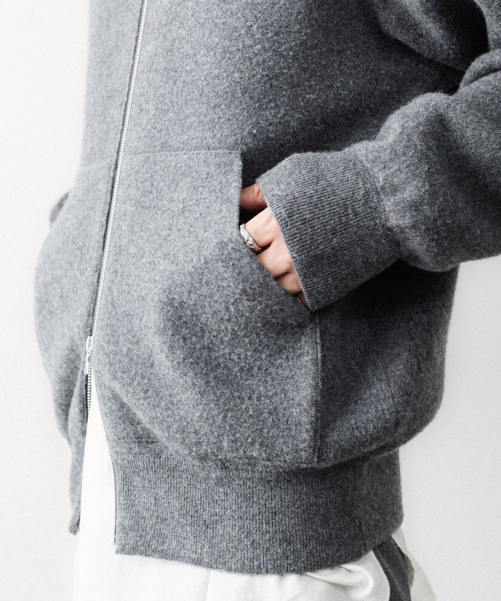 ssstein(シュタイン)のSUPER FINE WOOL MILLED KNIT HOOD JACKET - GREYの公式通販サイトsession福岡セレクトショップ