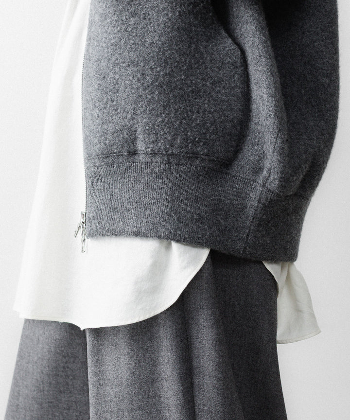 ssstein(シュタイン)のSUPER FINE WOOL MILLED KNIT HOOD JACKET - GREYの公式通販サイトsession福岡セレクトショップ