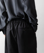 画像をギャラリービューアに読み込む, ssstein(シュタイン)のWIDE EASY SHORT TROUSERS - BLACKの公式通販サイトsession福岡セレクトショップ
