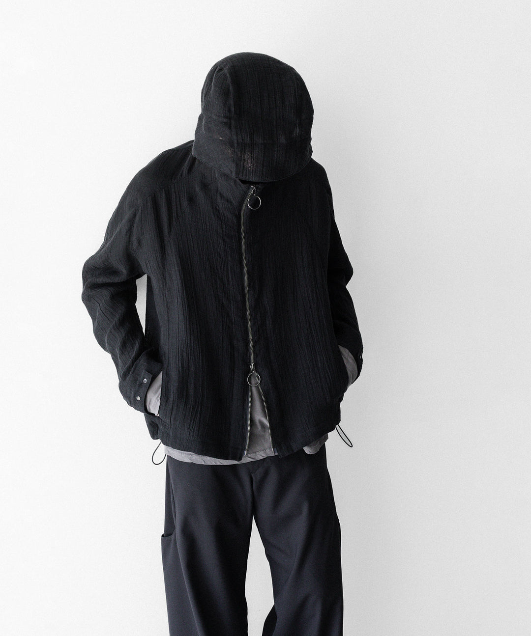OPPOSE DUALITY オポーズデュアリティのSHORT PARKA LINENのBLACK 公式通販サイトsession福岡セレクトショップ