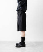 画像をギャラリービューアに読み込む, ssstein(シュタイン)のWIDE EASY SHORT TROUSERS - BLACKの公式通販サイトsession福岡セレクトショップ
