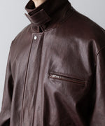 画像をギャラリービューアに読み込む, ssstein(シュタイン)のCOW LEATHER VINTAGE ZIP JACKET - BROWNの公式通販サイトsession福岡セレクトショップ
