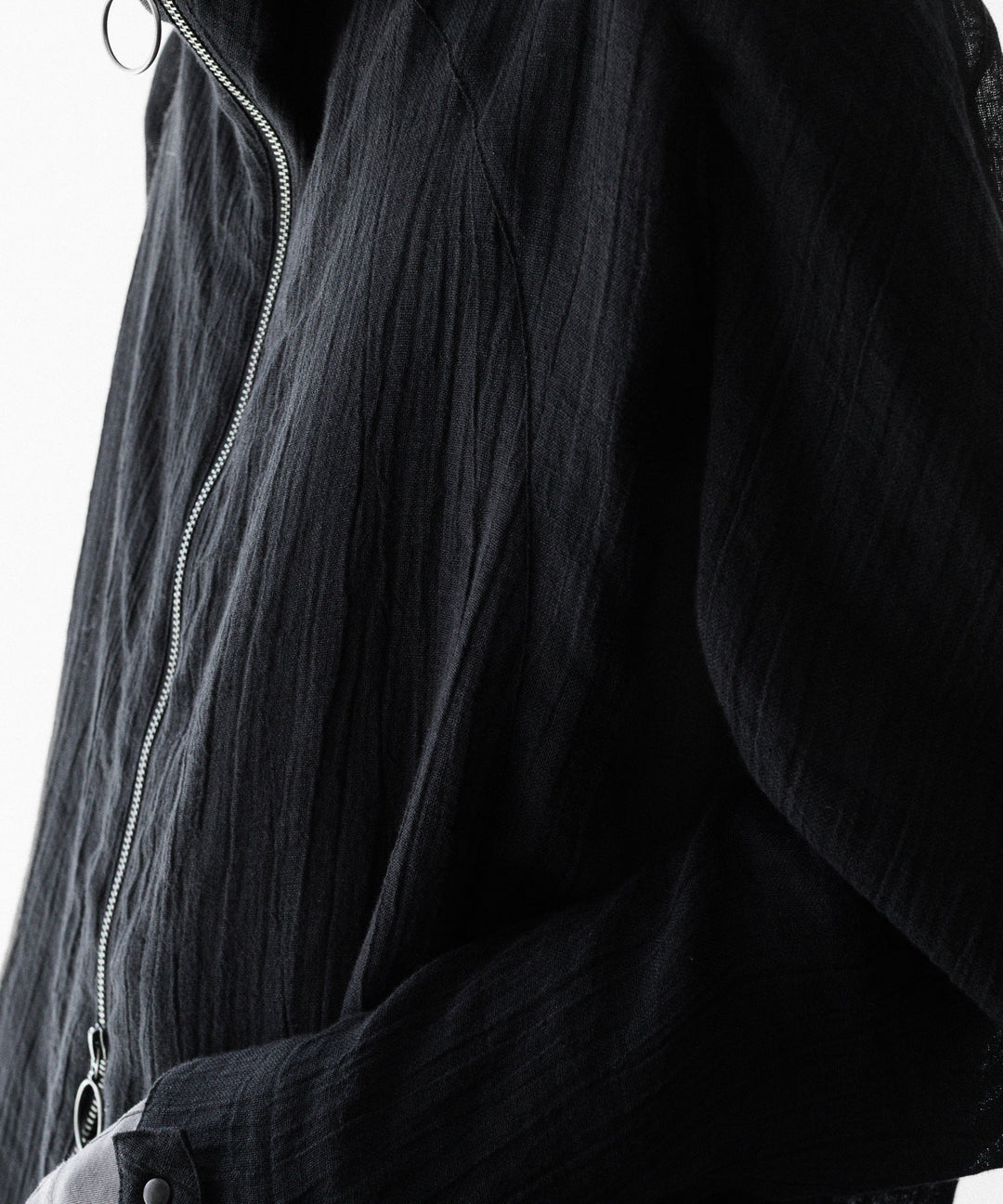 OPPOSE DUALITY オポーズデュアリティのSHORT PARKA LINENのBLACK 公式通販サイトsession福岡セレクトショップ