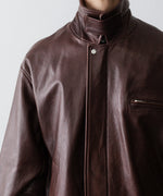 画像をギャラリービューアに読み込む, ssstein(シュタイン)のCOW LEATHER VINTAGE ZIP JACKET - BROWNの公式通販サイトsession福岡セレクトショップ
