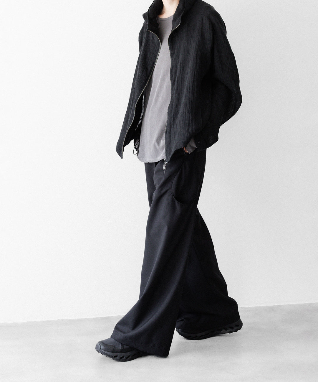 OPPOSE DUALITY オポーズデュアリティのSUB ONG WOOL TRSのBLACKのBLACK 公式通販サイトsession福岡セレクトショップ