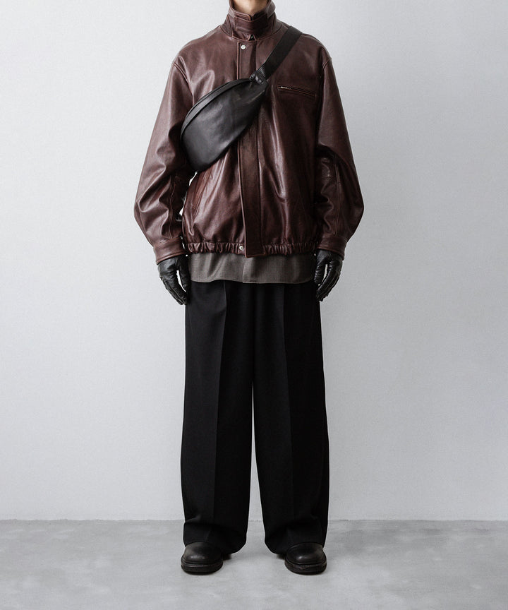 ssstein(シュタイン)のLONG WIDE TROUSERS (2/60 WOOL GABARDINE) - BLACKの公式通販サイトsession福岡セレクトショップ