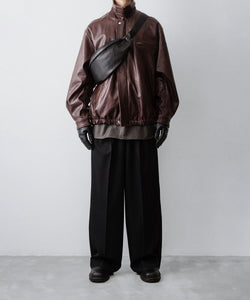 ssstein / シュタイン】LONG WIDE TROUSERS (2/60 WOOL GABARDINE