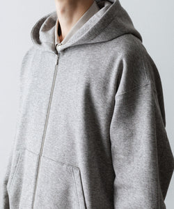 ssstein / シュタイン】YAK/COTTON SWEAT ZIP HOODY - TOP GREY | 公式