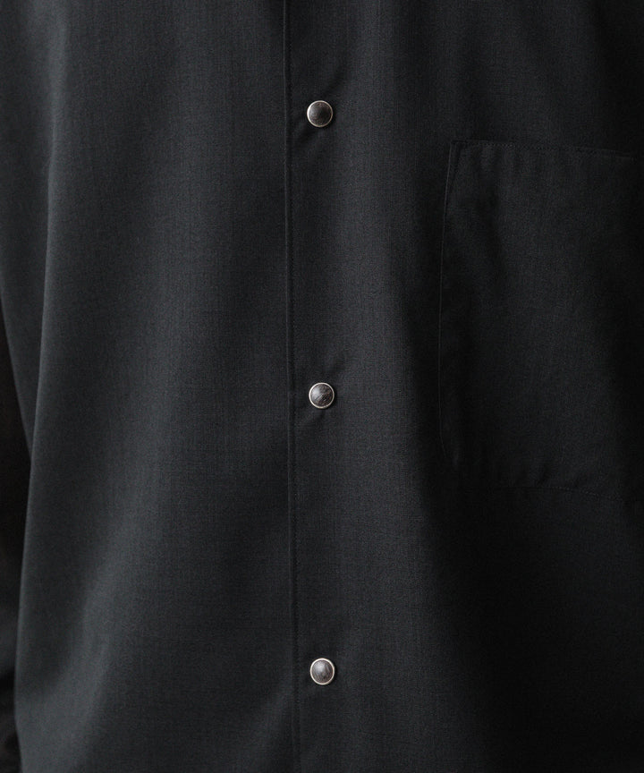 phebus- フィーバスのWOOL POLY TROPICAL SHIRTのBLACK公式通販サイトsession福岡セレクトショップ