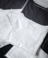 【KANEMASA PHIL.】46G COTTON THIN PACK TEE - WHITE × BLACK