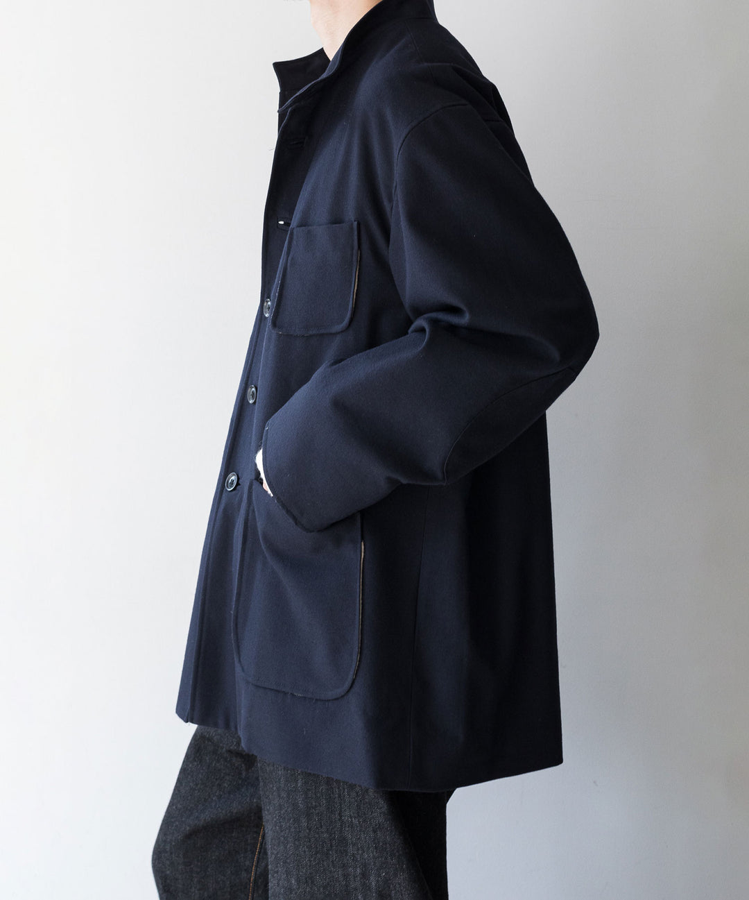 INTÉRIM(インテリム)の23AWコレクションMILITARY WOOL SERGE FORESTIEREのNAVY