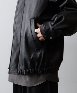 ssstein / シュタイン】COW LEATHER VINTAGE ZIP JACKET - BLACK