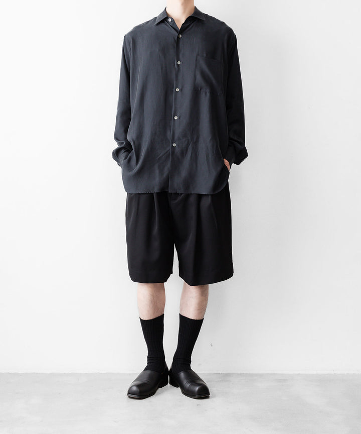 ssstein(シュタイン)のCUPRO TWILL OVERSIZED LS SHIRT - BLACKの公式通販サイトsession福岡セレクトショップ