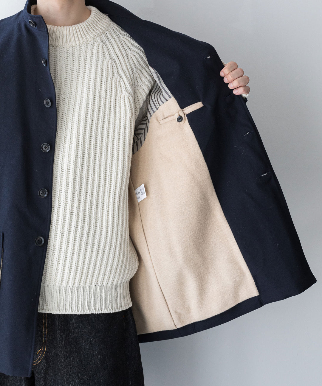 INTÉRIM(インテリム)の23AWコレクションMILITARY WOOL SERGE FORESTIEREのNAVY