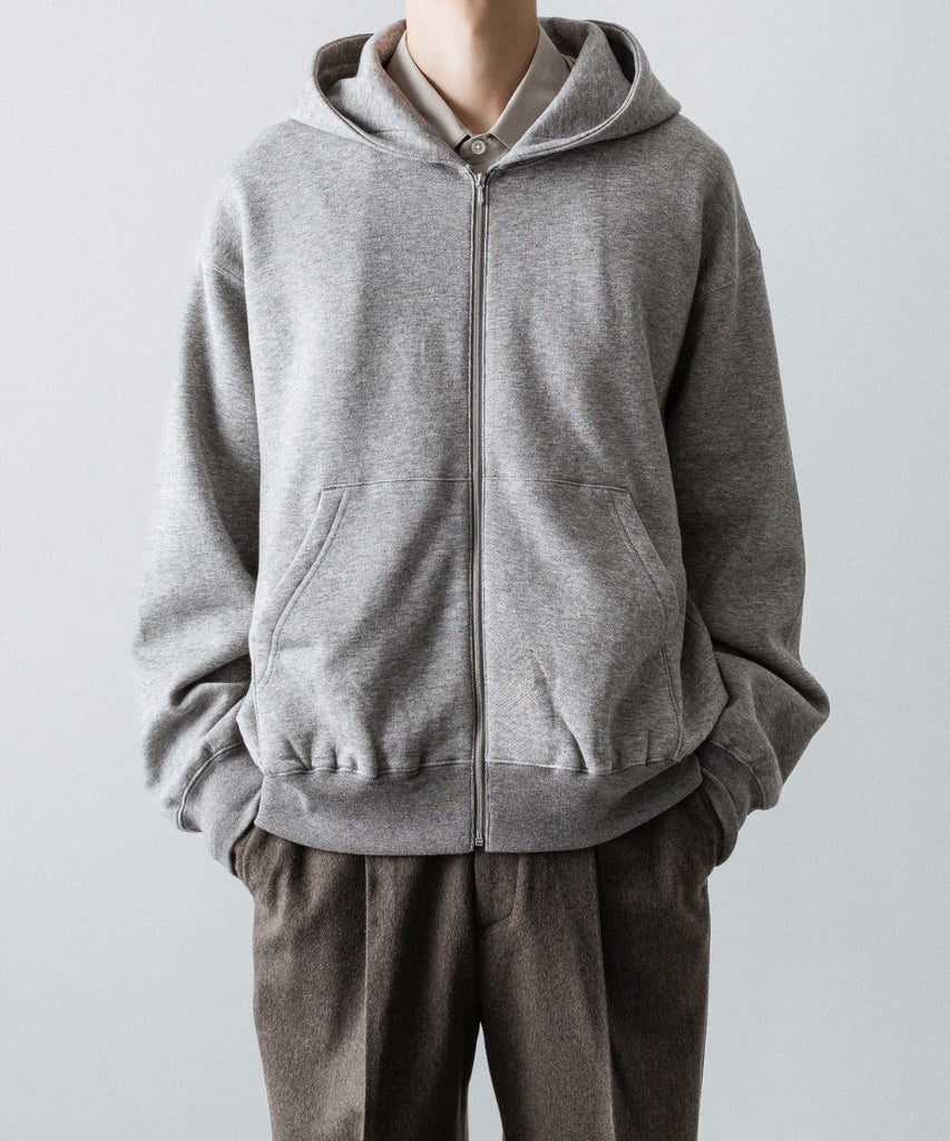 ssstein / シュタイン】YAK/COTTON SWEAT ZIP HOODY - TOP GREY | 公式
