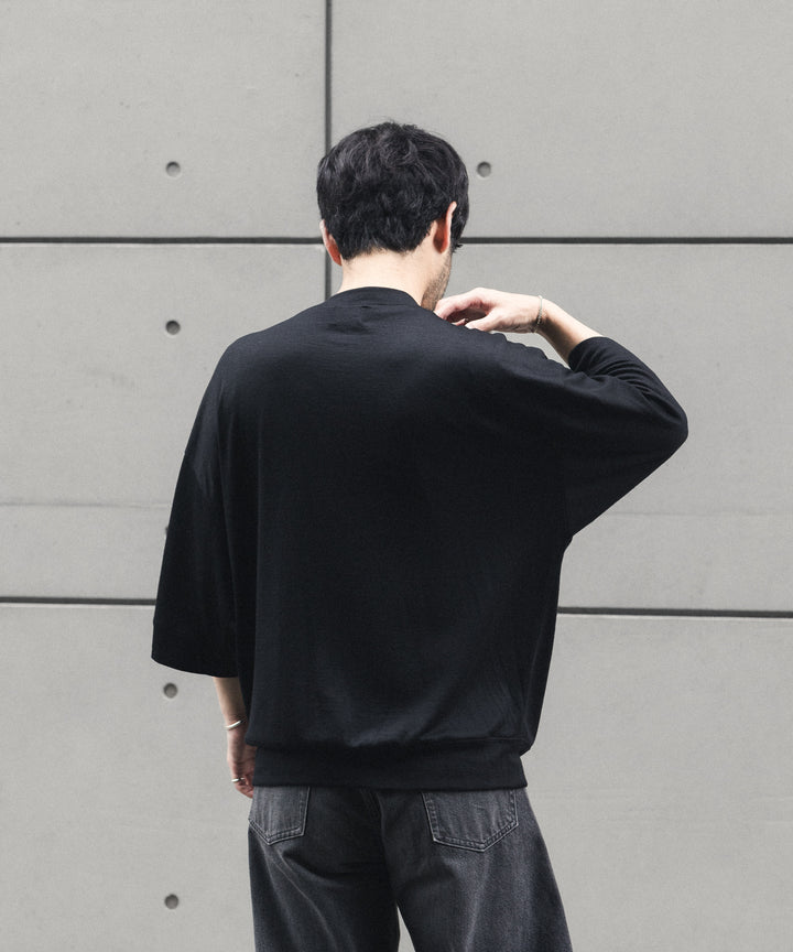 WWW - WRAPINKNOT wool wearのS/S BLOUSING TOPSのBLACK 公式通販サイトsession福岡セレクトショップ