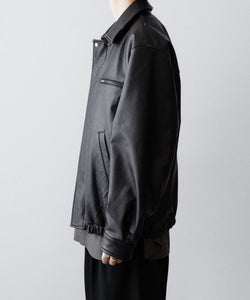 ssstein / シュタイン】COW LEATHER VINTAGE ZIP JACKET - BLACK ssstein / シュタイン】COW LEATHER VINTAGE ZIP JACKET - BLACK