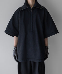 【 i'm here 】アイムヒアーのPOLY/THERMAR : HALF ZIP S/S SHIRT - NAVY公式通販サイトsession福岡セレクトショップ